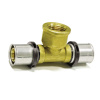 PipeTec Mosadzná lisovacia spojka T 26x3 / 1/2