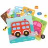 WOOPIE GREEN Drevené puzzle vozidlá Montessori FSC