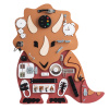 Foxy Family Manipulačná doska / Activity board Triceratops - červená 80 × 70 cm so stojanom