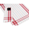 Bavlnené utierky 45x65cm, 12ks kárované DIANA - červená