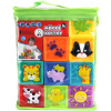 Mäkké baby pískacie kocky Paci-Paci sada 9 ks v igelitovej taške na zips zvieratká