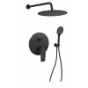 Sapho KAI podomietková sprchová súprava s pákovou batériou, 2 výstupy, čierna KA42/15-03