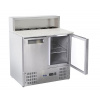 Chladiaci stôl 2-dverový s nadstavbou a granitovou pracovnou doskou, Arktic, 247L, 230V/145W, 900x700x(H)1070mm