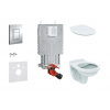Grohe Uniset Set predstenovej inštalácie, klozet Alpha s doskou, tlačidlo Skate Cosmopolitan, chróm 38643SET-KD-GR