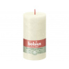 Bolsius sviečka valec Rustic Shine Soft Pearl krémová 68x130mm