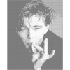 ZUTY Bodkovanie - LEONARDO DICAPRIO S CIGARETOU Rámovanie: bez rámu a bez vypnutia plátna, Rozmer: 80x100 cm