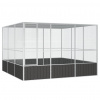 vidaXL Klietka pre vtáky antracit 302,5x324,5x211,5cm pozinkovaná oceľ - Antracitová - 173810-108065