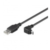 PremiumCord Kabel microUSB 2.0, A-B, 90°, 1.8m ku2m2f-90