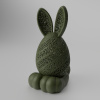 Zajačik OVALIS – svietiaca veľkonočná dekorácia Farba: Tmavá zelená
