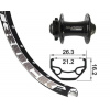 OEM přední zapletené kolo 27.5' XLC 6int 15 mm Rodi Black Rock