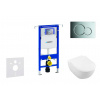 Geberit Duofix Modul na závesné WC s tlačidlom Sigma01, lesklý chróm + Villeroy Boch - WC a doska, DirectFlush, SoftClose, CeramicPlus 111.355.00.5 NI2