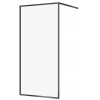 Cersanit LARGA Walk-In sprchový kút k stene 100x200, Čierna, Číre sklo+vzpera S932-139 S932-139