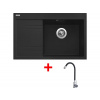 Sinks RIM 780 P Metalblack + Elasta nerez/čierná