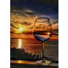Norimpex Diamantové maľovanie Pohár na pobreží 40x30cm