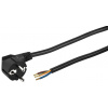 Monacor AC-210/SW - Sieťový kábel | Uzemnená zástrčka a bez konektora | Dĺžka: 2 m