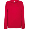 F.O.L. | Lady-Fit LW Raglan Sweat, Dámska raglánová mikina, červená, L