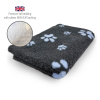 DRYBED Premium Vet Bed antracitový + svetlomodré labky 150 x 100 cm