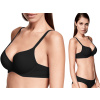 Dámska podprsenka - vystužená - Lormar Extra Organic Cotton Plunge Farba: Čierna, Veľkosť: 85 B