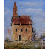 Kostol sv. Michala - Akad. mal. Igor Navrotskyi, originálny, ručne maľovaný obraz M (do veľkosti 65x65cm) Viac farieb