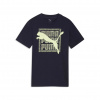 Puma Graphic Cat Tee tmavo modrá žltá