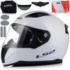 Motocyklová prilba LS2 Rapid Black System Pinlock Biely lesk Veľkosť M