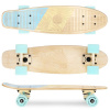 Spokey WOO-FISH Drevený pennyboard 56x15 cm, ABEC7, svetlo-modrý