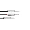 Kabel AK-30 Jack 6,3 stereo - 2x Jack 6,3 mono, 3 m