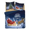 Posteľné obliečky - Sada podstielky Detexpol 4267 160 x 200 cm viacfarebná (Vianočná posteľná bielizeň Santa Claus na Slavs 160x200)