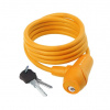 zámek M-Wave 8x1500mm silikonový oranžový