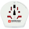 Nedis Skross SKR1500211E - Cestovní Adaptér Svět-na-Evropa Zemněný, bílý