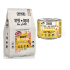 MACs kombi balenie: 12 x 200g konzerva + 2 x 1,5 kg Superfood granule - 12 x 200 g hydinové s brusnicami + 2 x 1,5 kg Adult kačacie, morčacie a kuracie