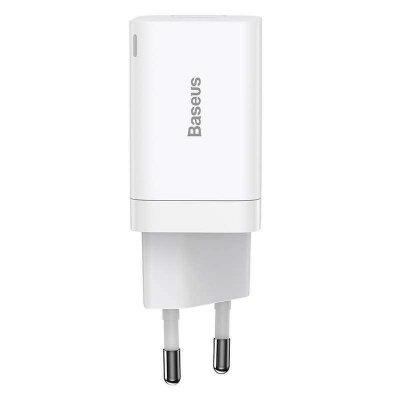 Rýchla nabíjačka Baseus Super Si Pro USB + USB-C 30 W (biela) Baseus