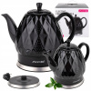 Keramická bezdrôtová rýchlovarná kanvica Kamille 1200 W 1,5 L čierna