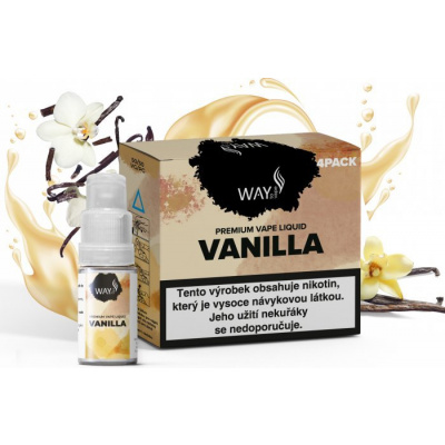 Liquid WAY to Vape 4Pack Vanilla 4x10ml-12mg (Sladká chuť vanilky s jemnými tóny šlehaného krému)