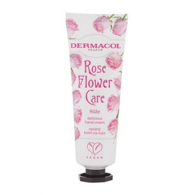 Dermacol Rose Flower Care ochranný a vyživující krém na ruce 30 ml pro ženy