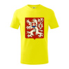 Znak ČSR - Tretia Československá republika (1945–1948) - Tričko detské bavlnené - 146 cm/10 rokov ( Citrónová )