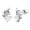 Stříbrné náušnice pecky jednorožec Esma DCC22008EOW