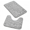 HomePRO AG491C Kúpeľňový koberec WC šedá 80x50cm / 40x50cm
