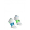 Ponožky na behanie Compressport Pro Racing Socks v4.0 Ultralight Run Low - white/norse blue/neon green