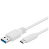 PremiumCord USB-C/male - USB 3.0 A/Male, bílý, 2m ku31ca2w