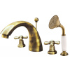 MORAVA RETRO - 4-otvorová vaňová batéria, stará mosadz (bronz) MK169.0SSM, RAV Slezák Farba: Stará mosadz (bronz), Rozmer: 3,8