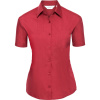 Russell Košile 935F, popelínová, krátký rukáv, dámská COT11935F24814-classic red Červená 4XL