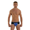 Slipy Mister B URBAN Bronx Brief čierno-modré S, pánske bavlnené slipy