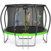 Trampolína so sieťou 4FIZJO 374 cm FT 12 (365-374 cm) (DOMÁCA ZÁHRADNÁ TRAMPOLÍNA PRE DETI PRE DOMÁCI ZÁHRADNÝ REBRÍK SO SIEŤOU 12FT)