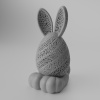 Zajačik OVALIS – svietiaca veľkonočná dekorácia Farba: Šedá