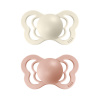 BIBS Couture ortodontické cumlíky z prírodného kaučuku 2ks – veľ.2 - Ivory / Blush