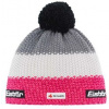 Eisbär Star Pompon Ska Pink White Grey Lyžiarské Čiapky
