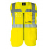 Korntex Berlin Multifunkčná reflexná vesta na zips KX802 Signal Yellow