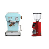 Ascaso Dream PID, Kid Blue + Eureka Atom W 65, ferrari red