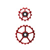CeramicSpeed Nadrozmerné kladkové kolieska 13/19 zubov Farba: Červená, Úprava: Coated